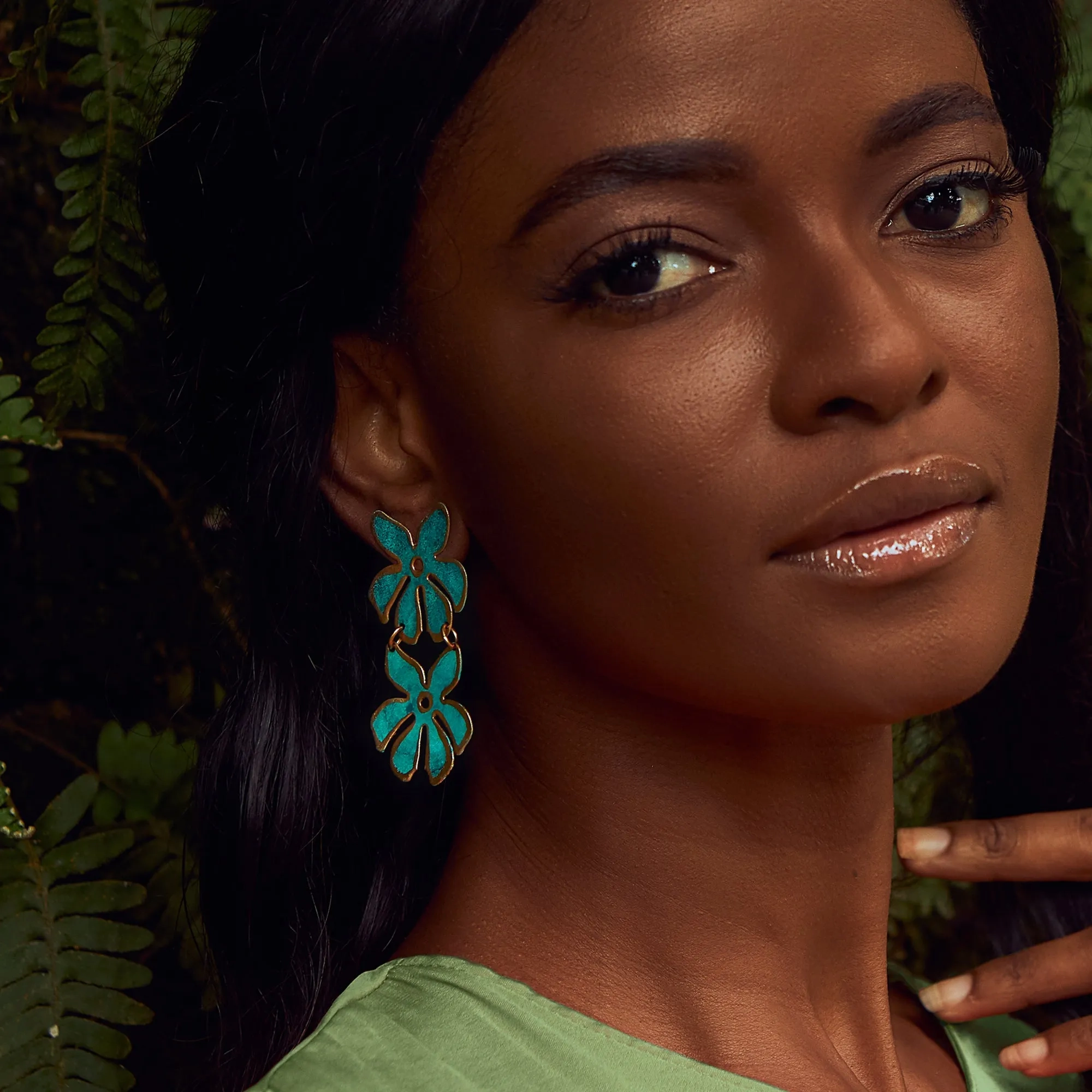 Little Teal Tahiti Earrings