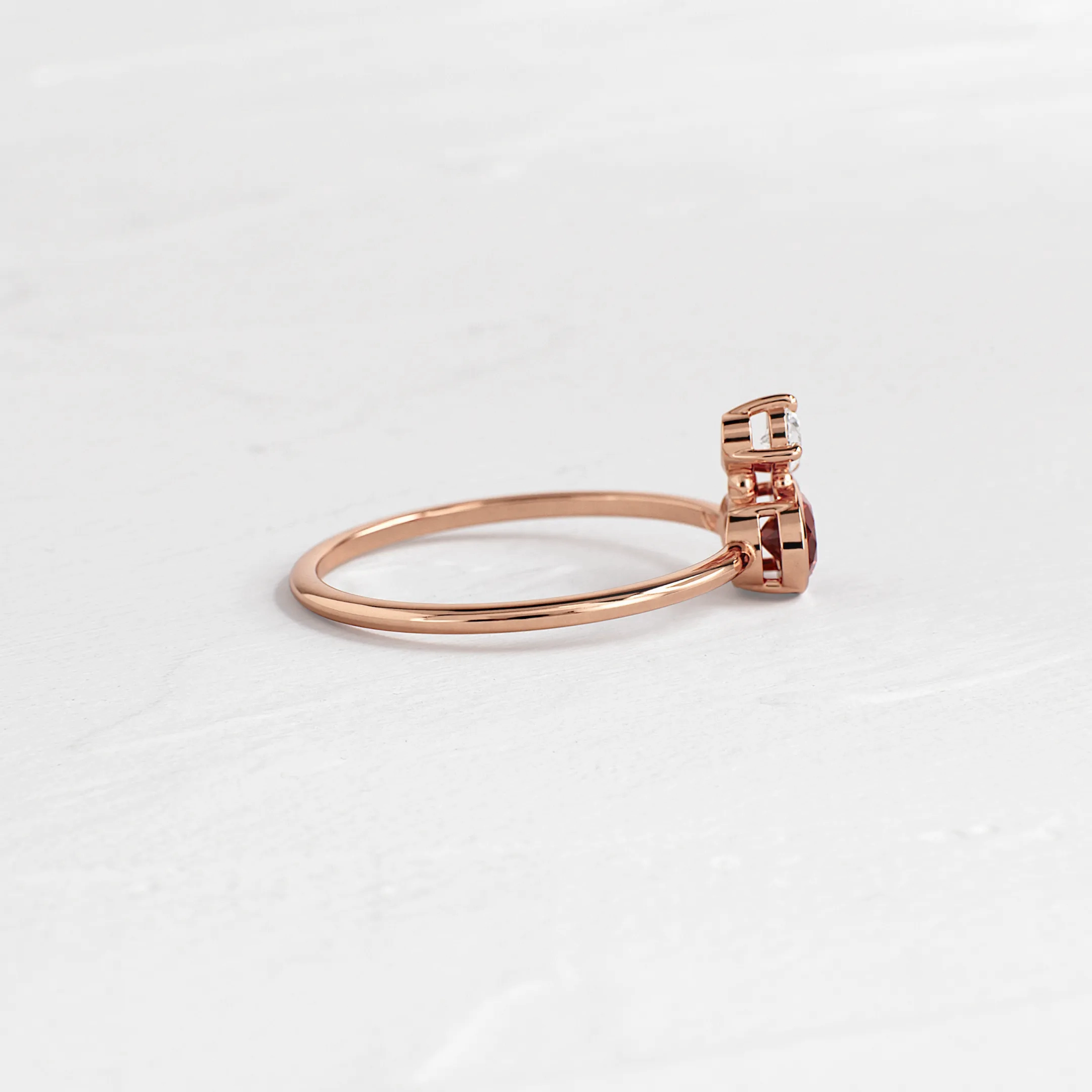 Littlefall Ring in Red Garnet