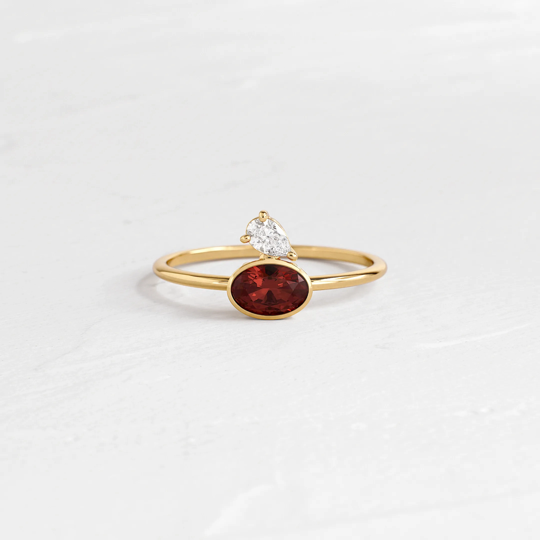 Littlefall Ring in Red Garnet