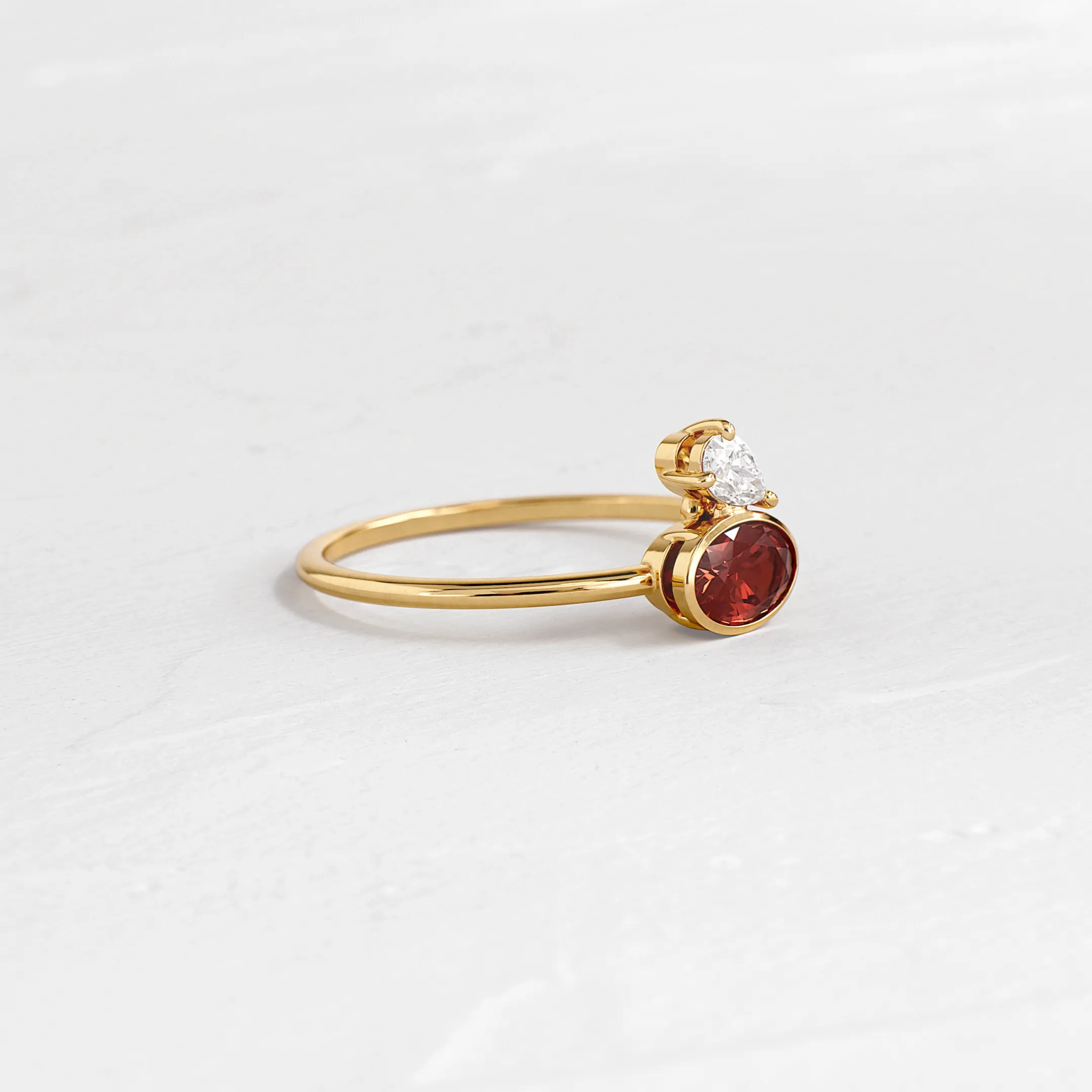 Littlefall Ring in Red Garnet