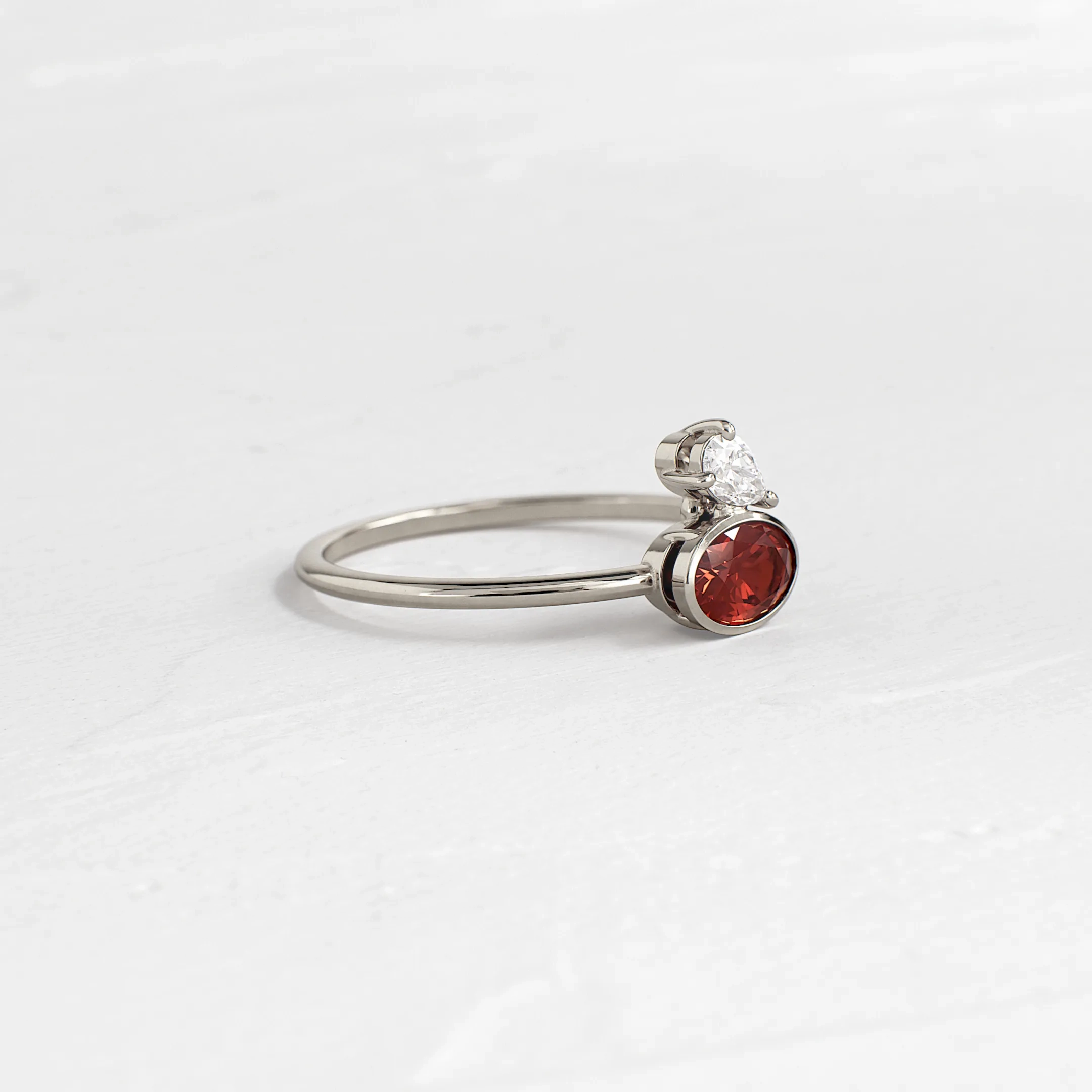 Littlefall Ring in Red Garnet