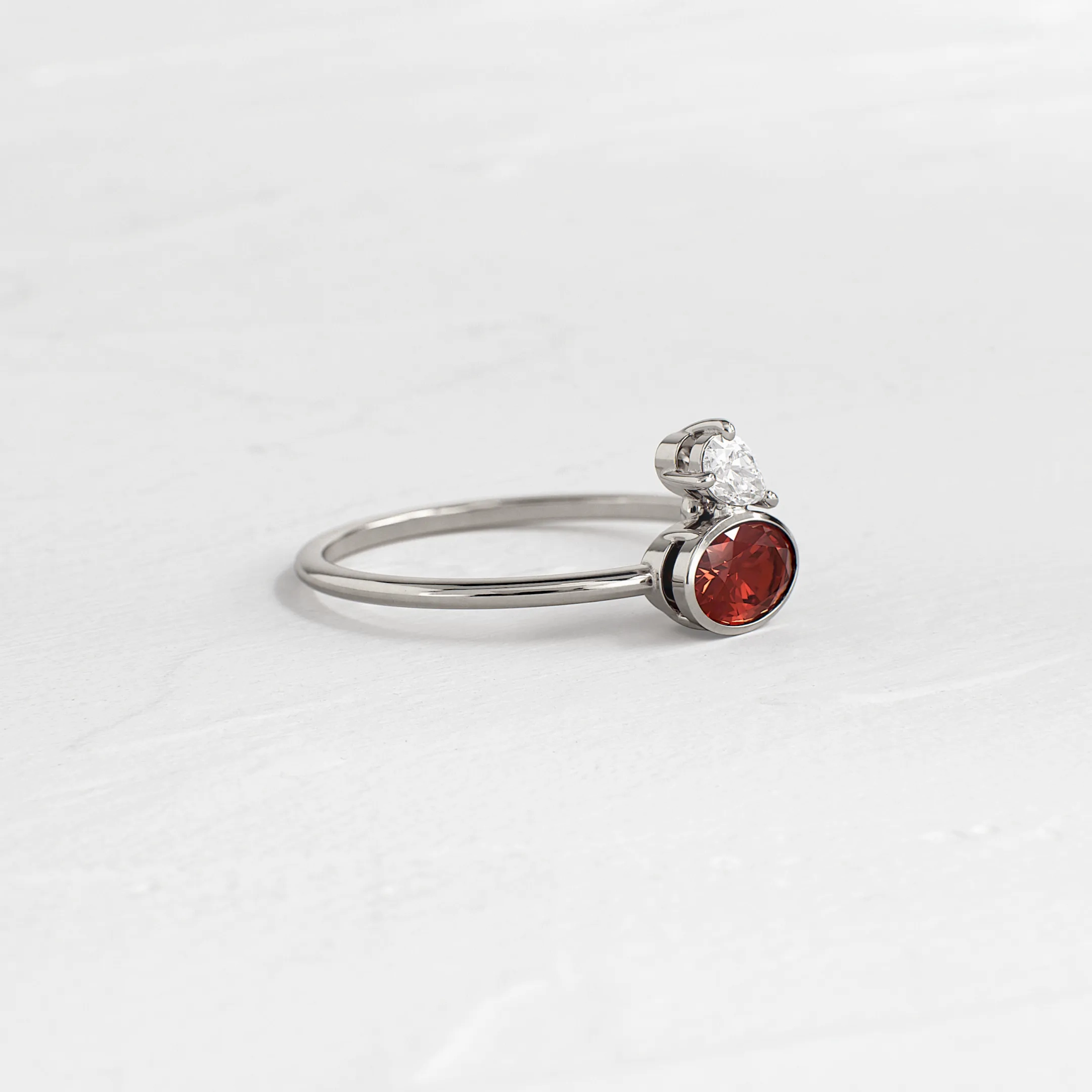 Littlefall Ring in Red Garnet