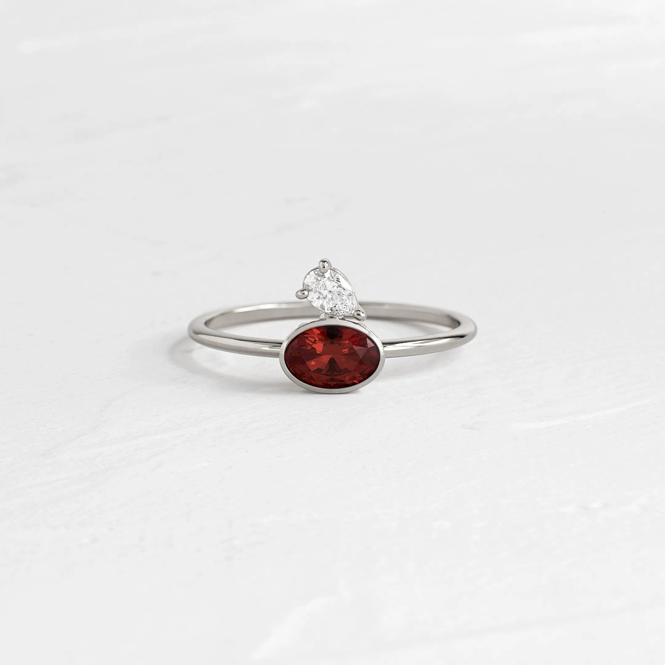 Littlefall Ring in Red Garnet