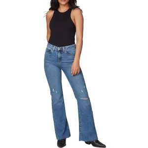 Lola Damen Alice Raw Saum Denim Schlagjeans