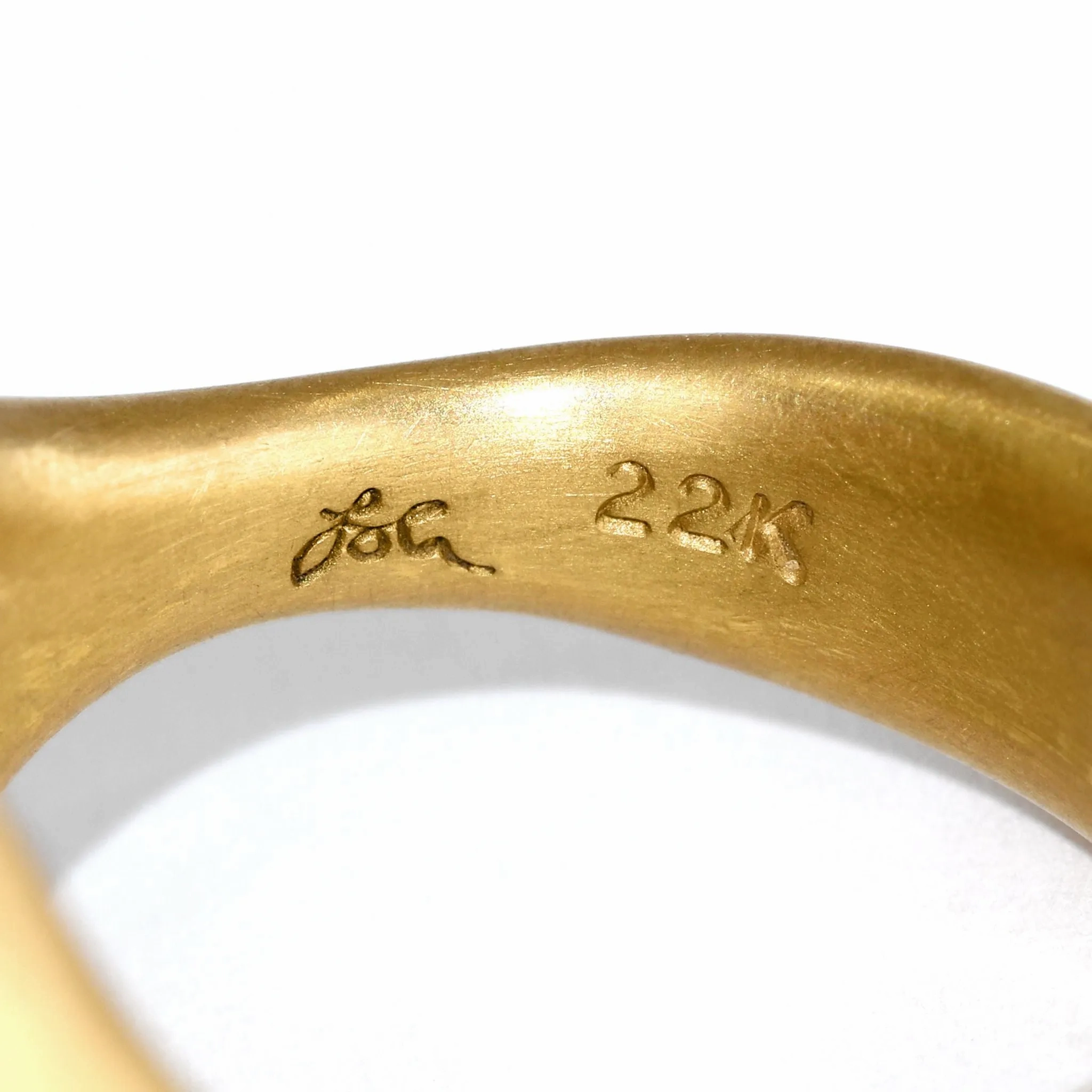 Lola Brooks Ancient Greek Dove Silver Coin Yellow Gold One of a Kind Ring