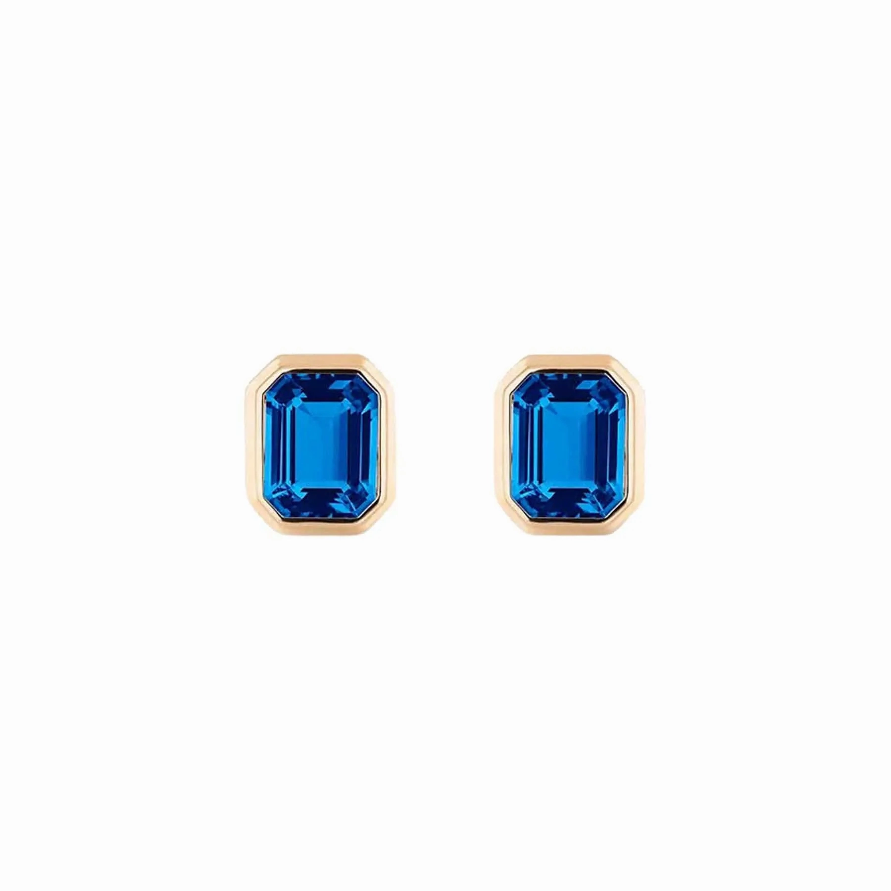 London Blue Topaz Manhattan Stud Earrings