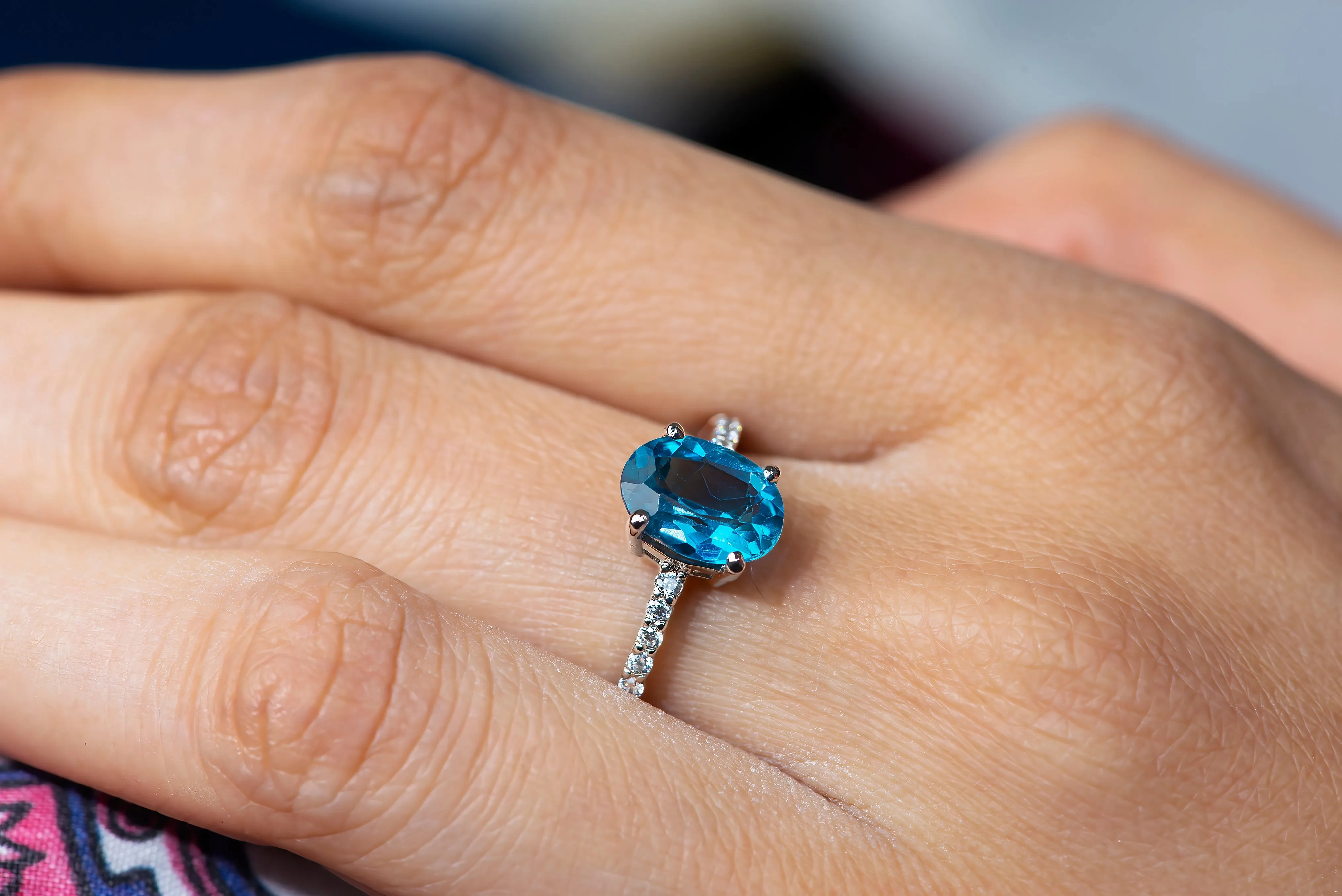 LONDON MIST TOPAZ RING