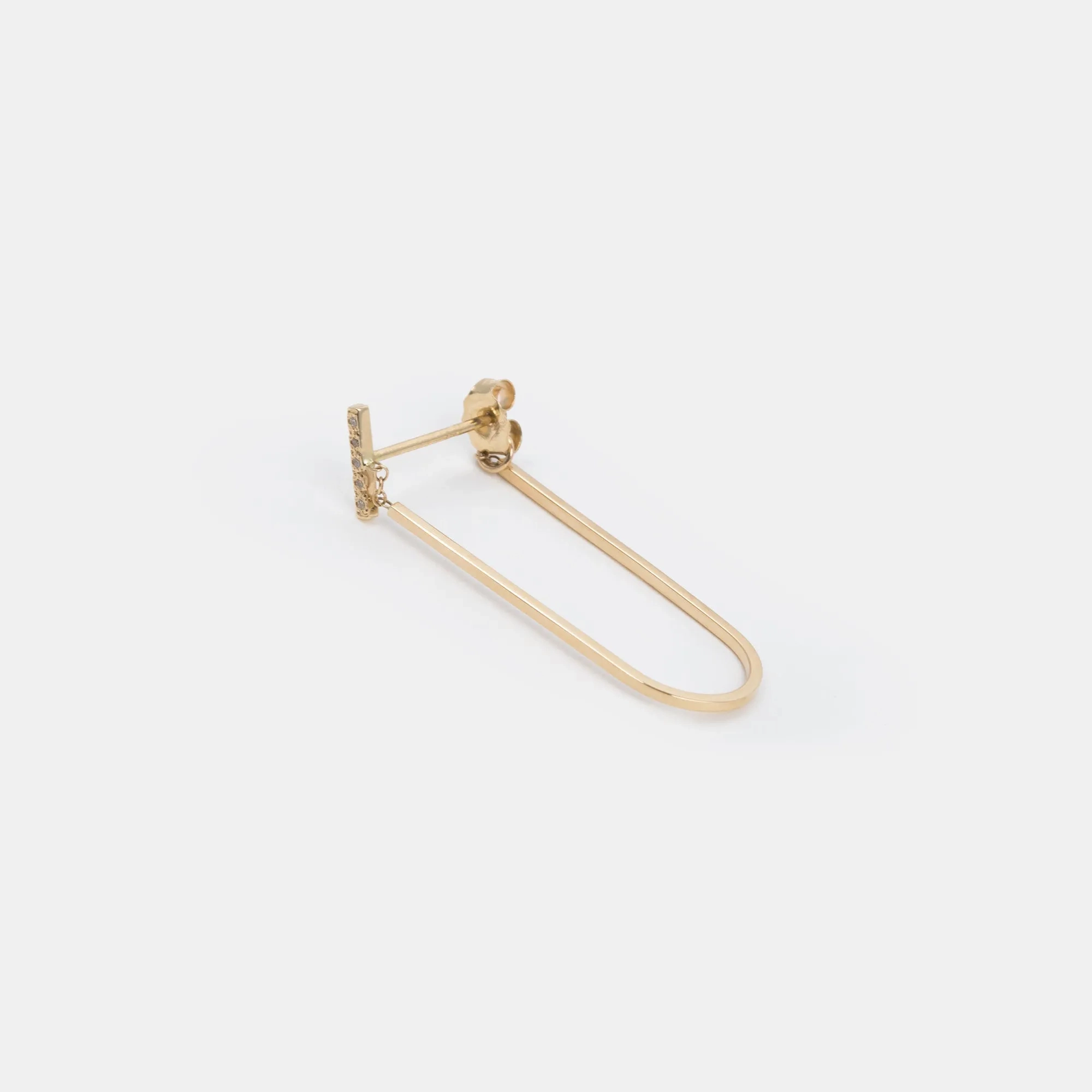 Long Turi Earring with Diamonds