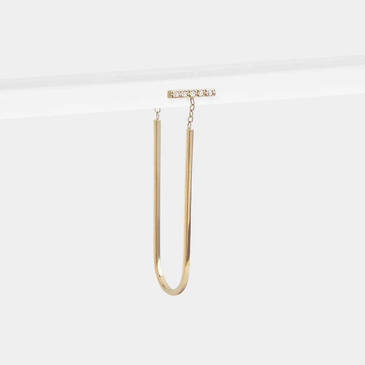 Long Turi Earring with Diamonds