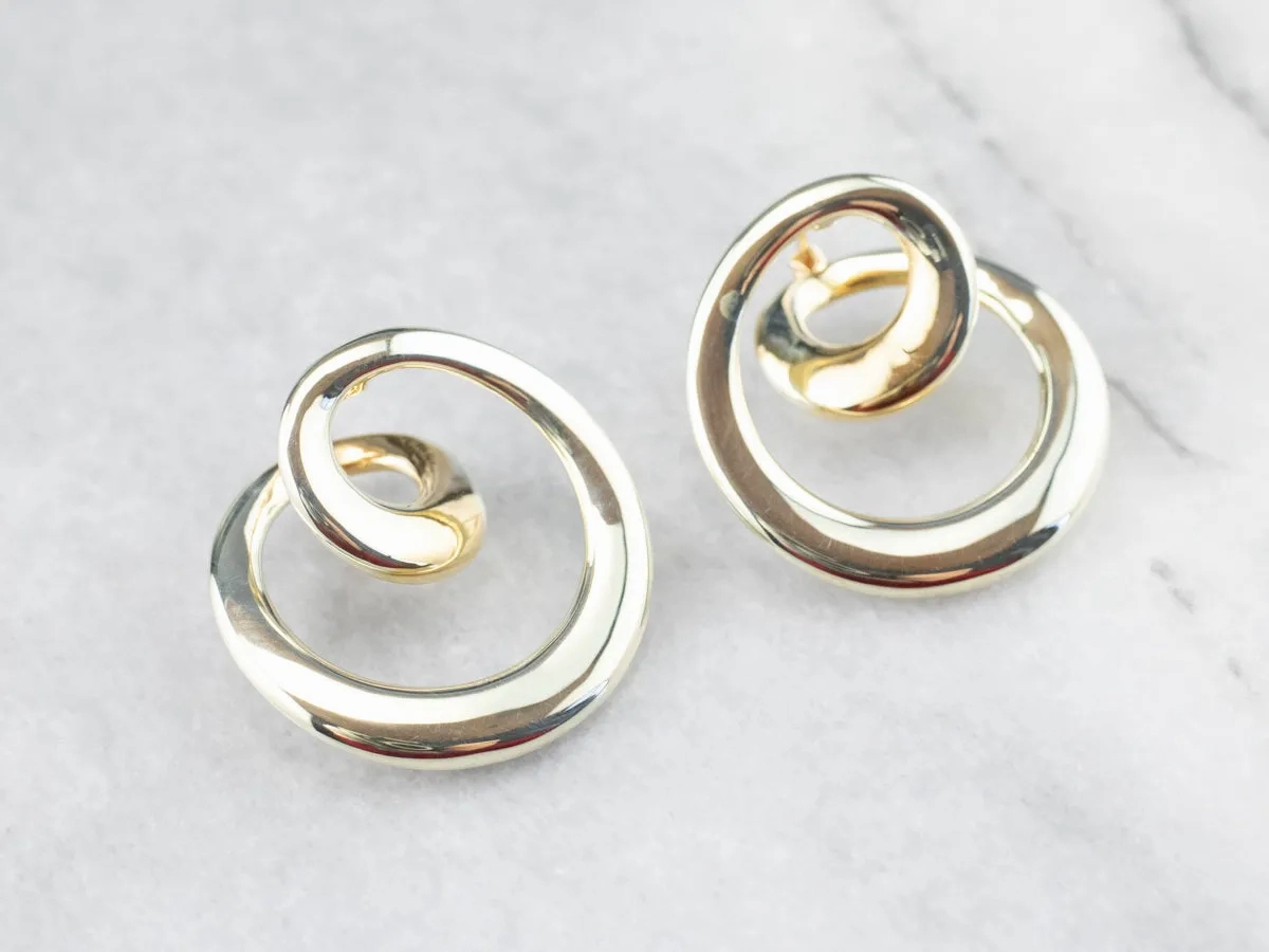 Looping Gold Drop Earrings