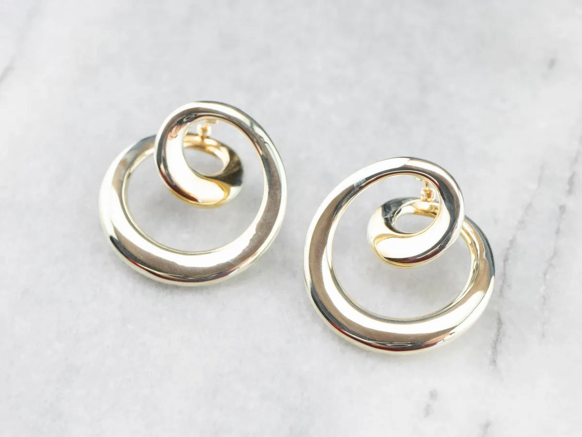 Looping Gold Drop Earrings