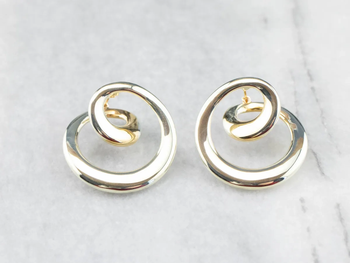 Looping Gold Drop Earrings