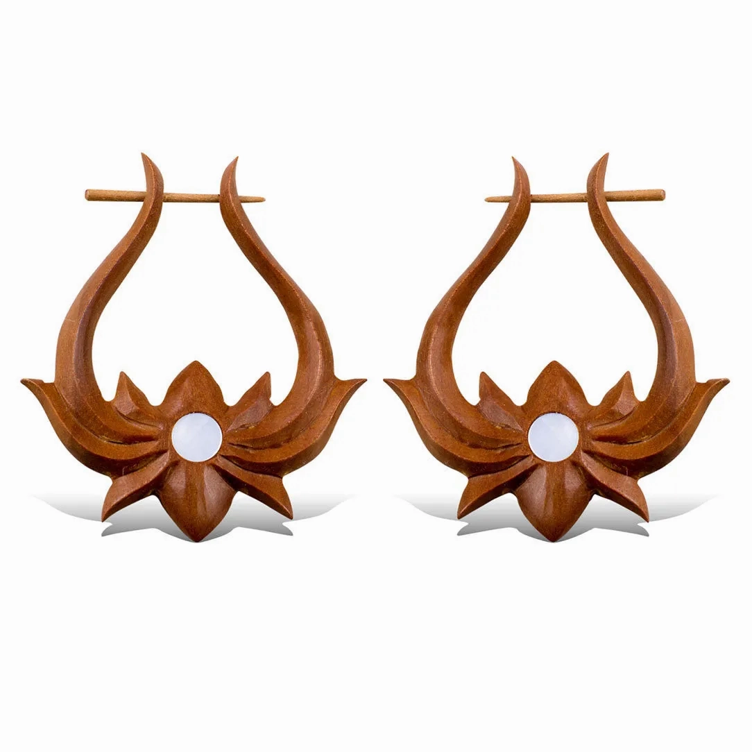 Lotus Hoops with Shell - Wood