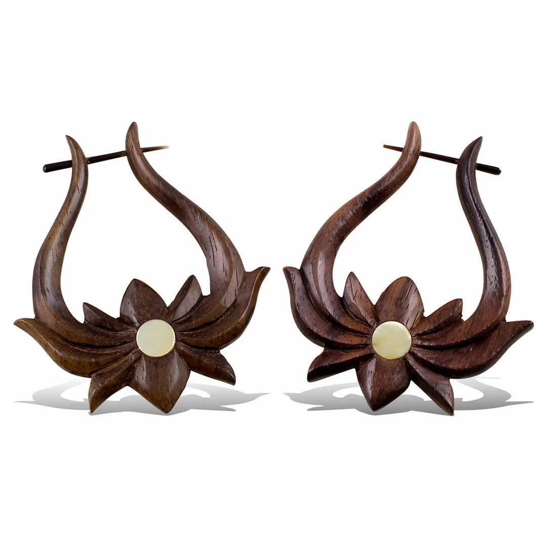 Lotus Hoops with Shell - Wood