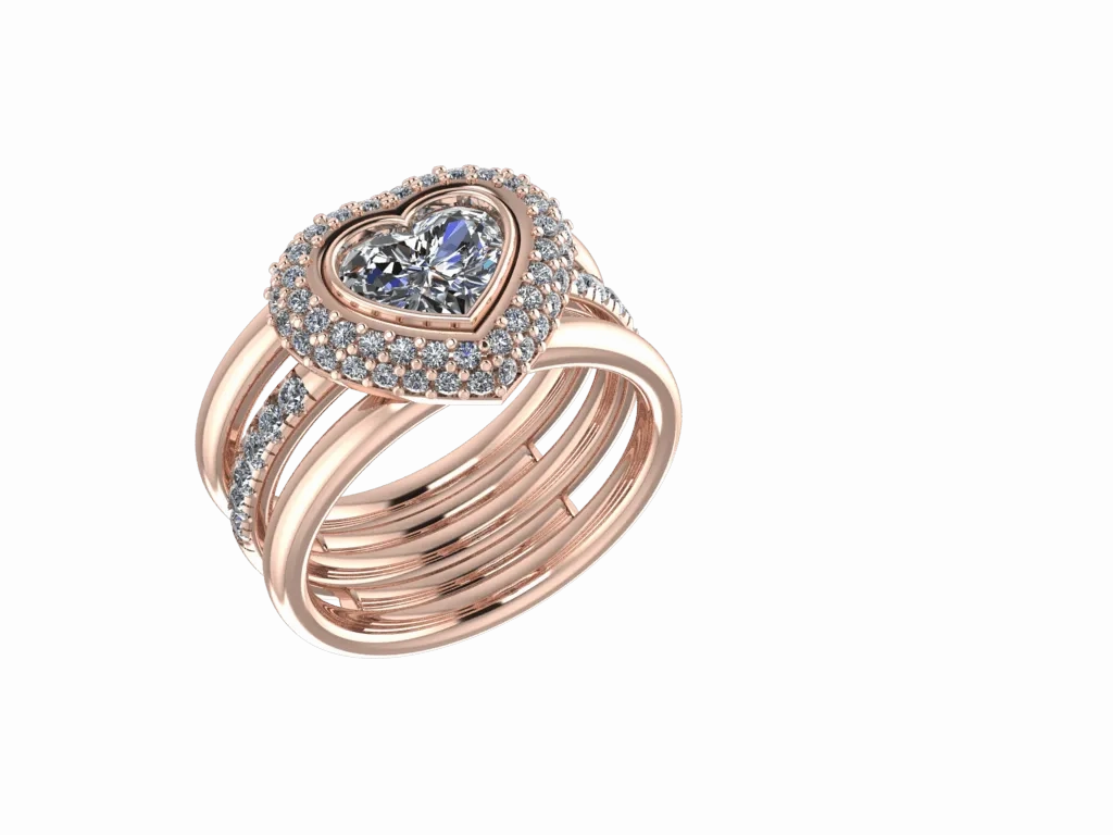 Love Heart Engagement Ring