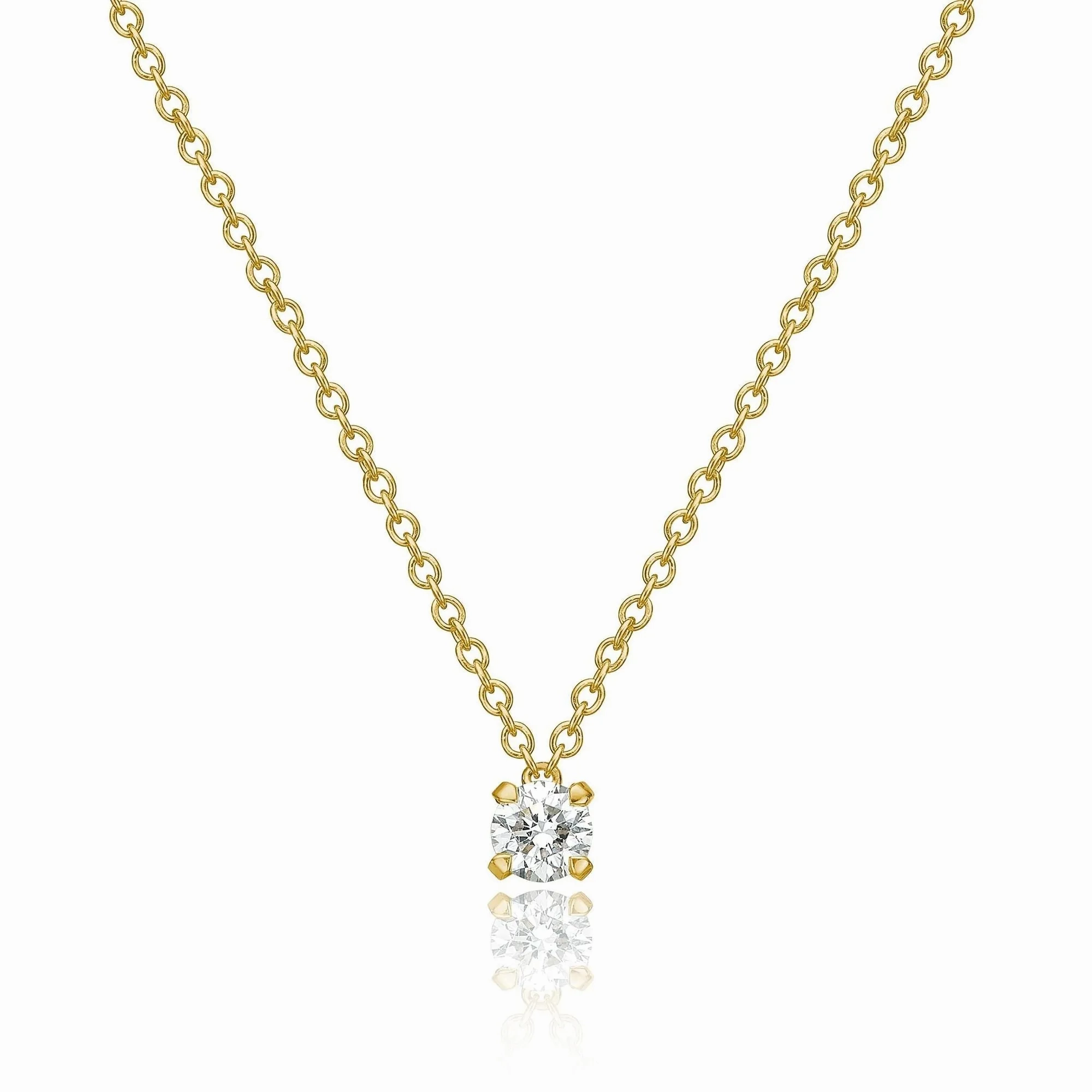 Lumina 18K Gold Necklace w. Diamond 0.23 ct