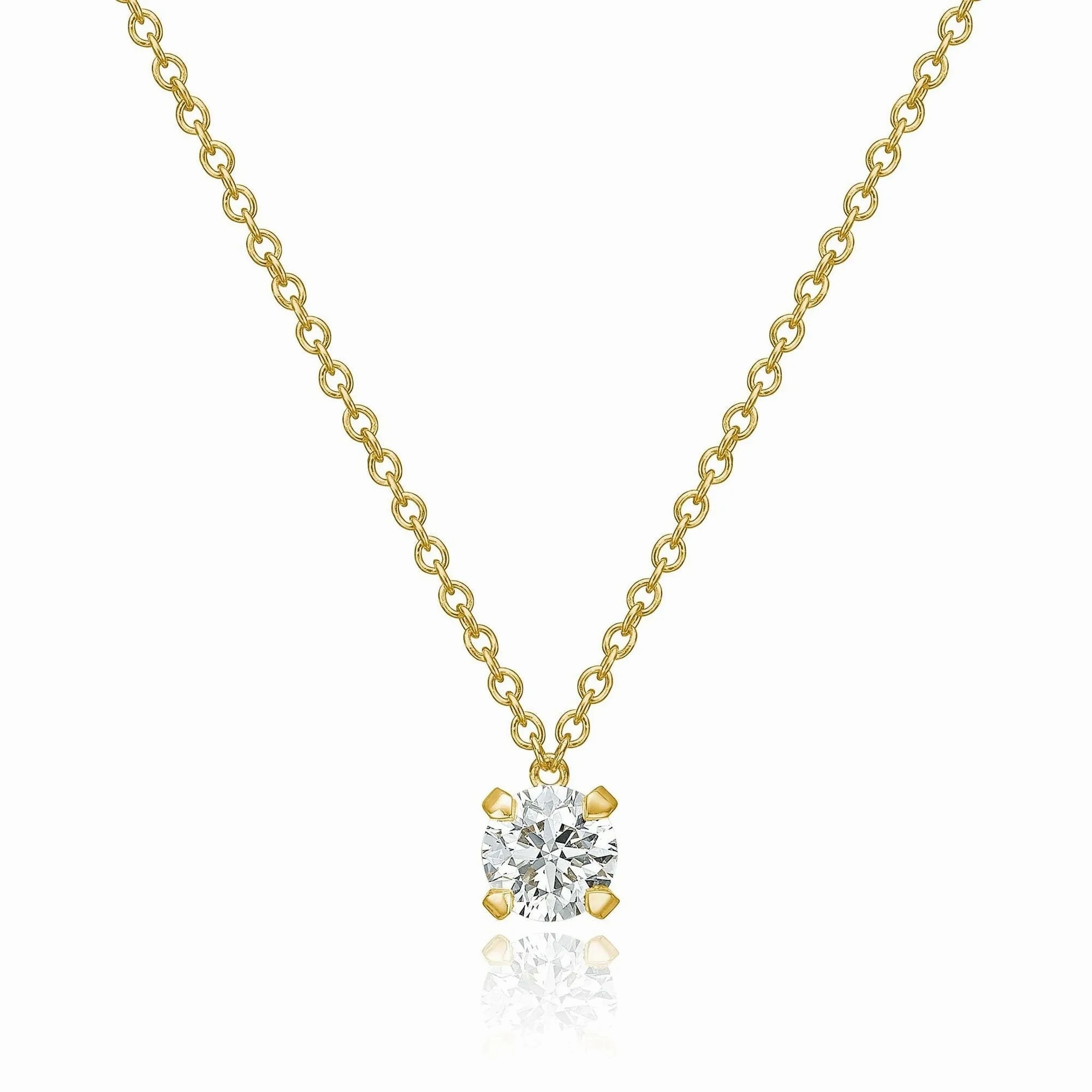 Lumina 18K Gold Necklace w. Diamond 0.50 ct