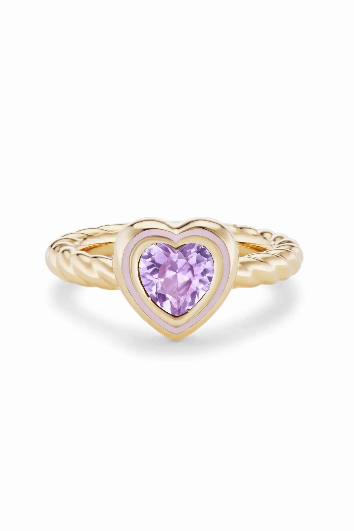 Madison Heart Bezel Stack Ring