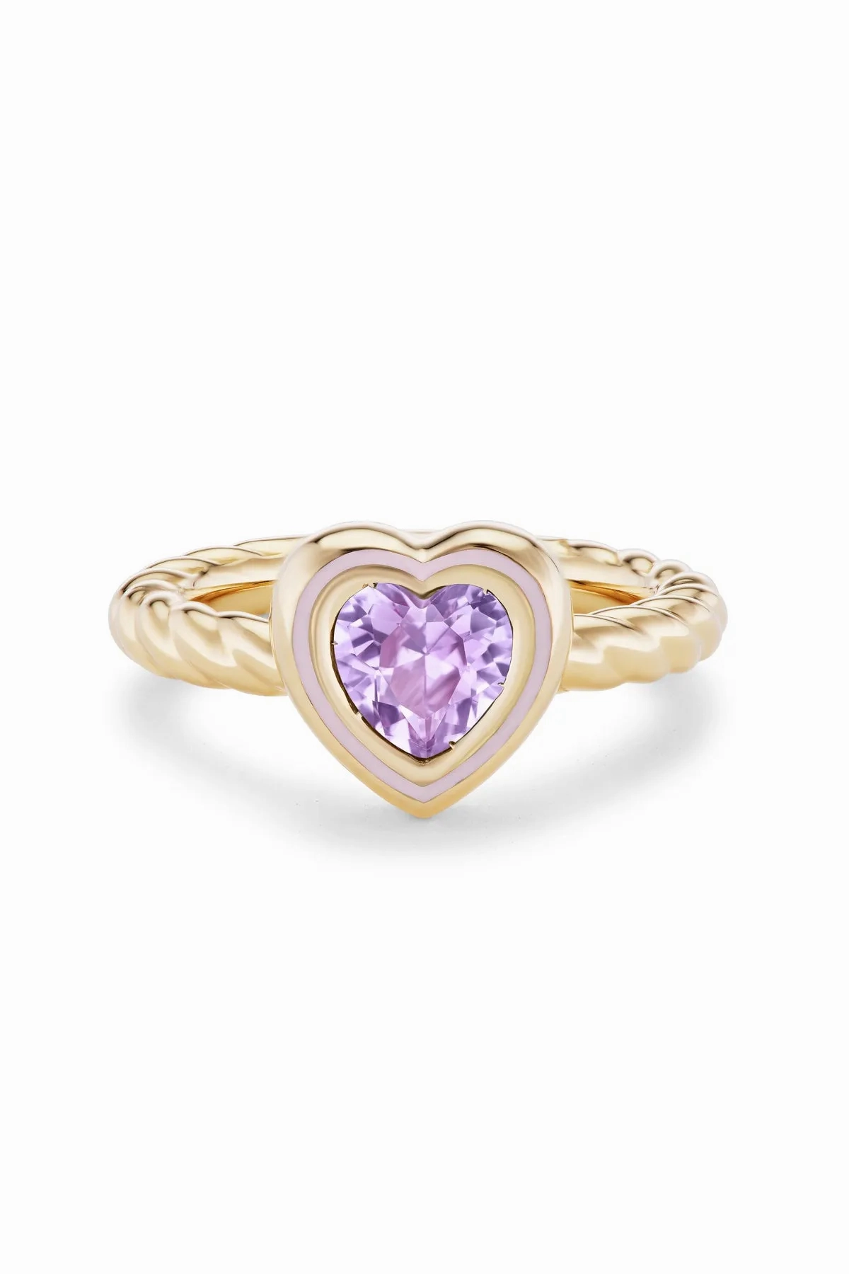 Madison Heart Bezel Stack Ring
