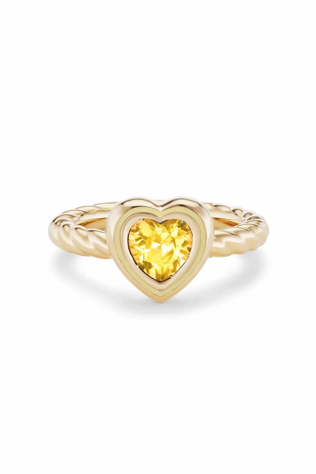 Madison Heart Bezel Stack Ring