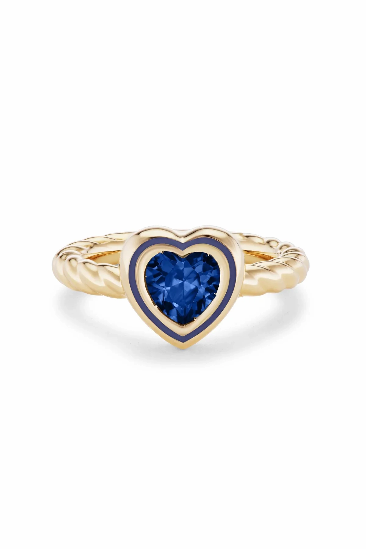 Madison Heart Bezel Stack Ring