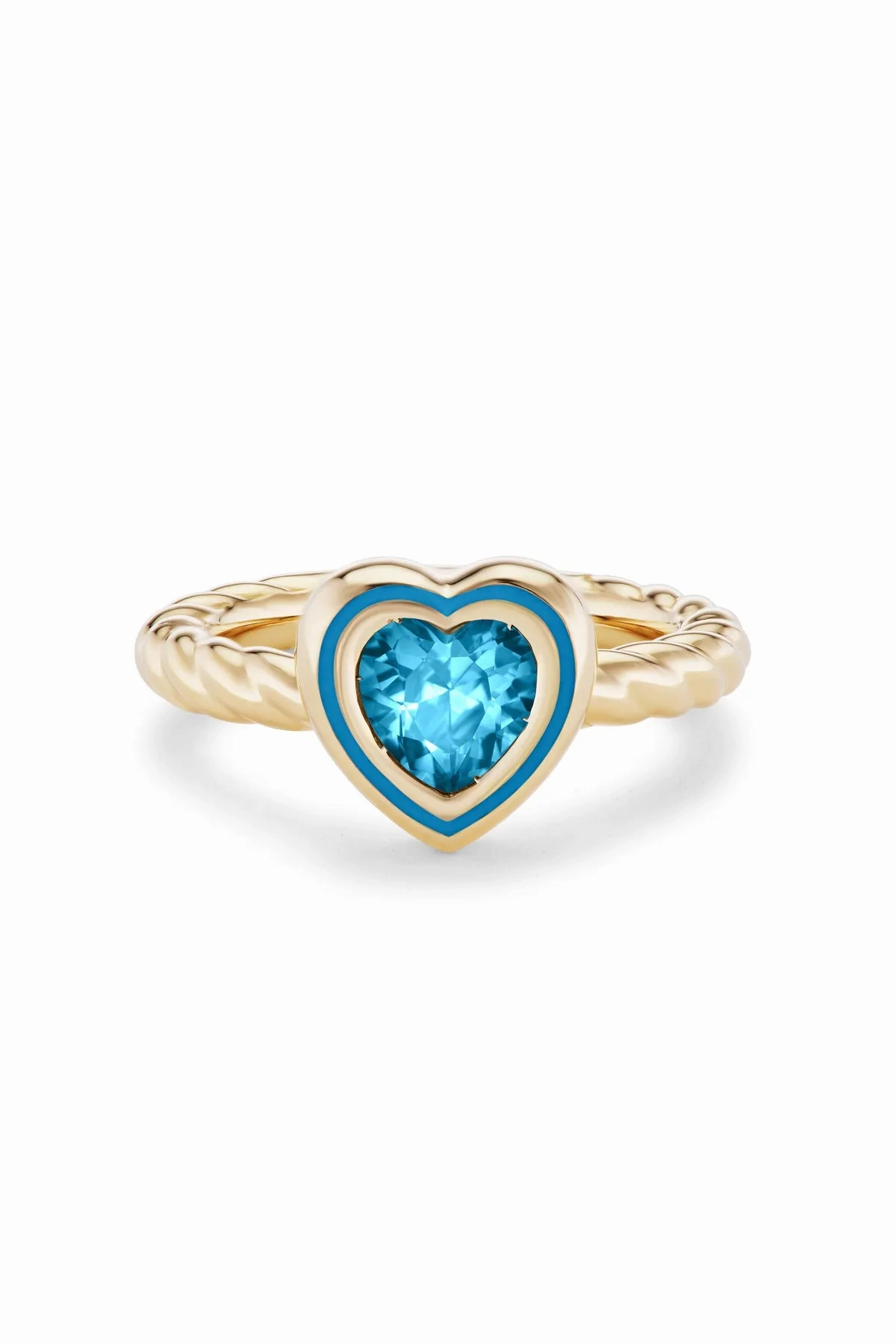 Madison Heart Bezel Stack Ring
