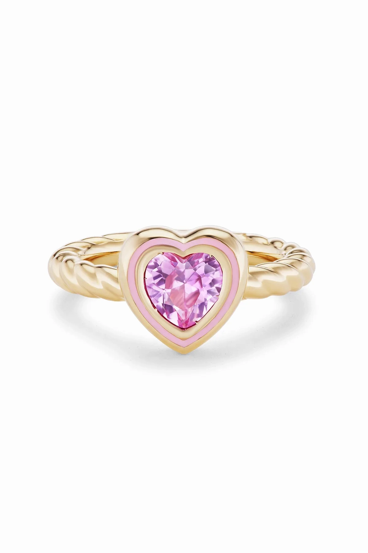 Madison Heart Bezel Stack Ring