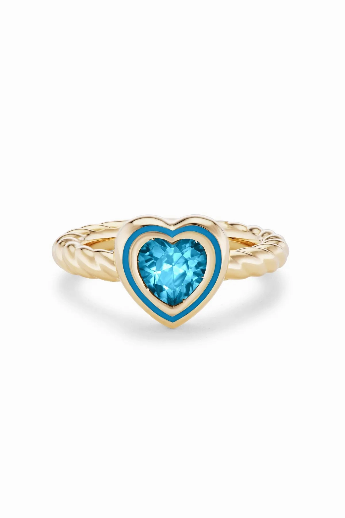 Madison Heart Bezel Stack Ring