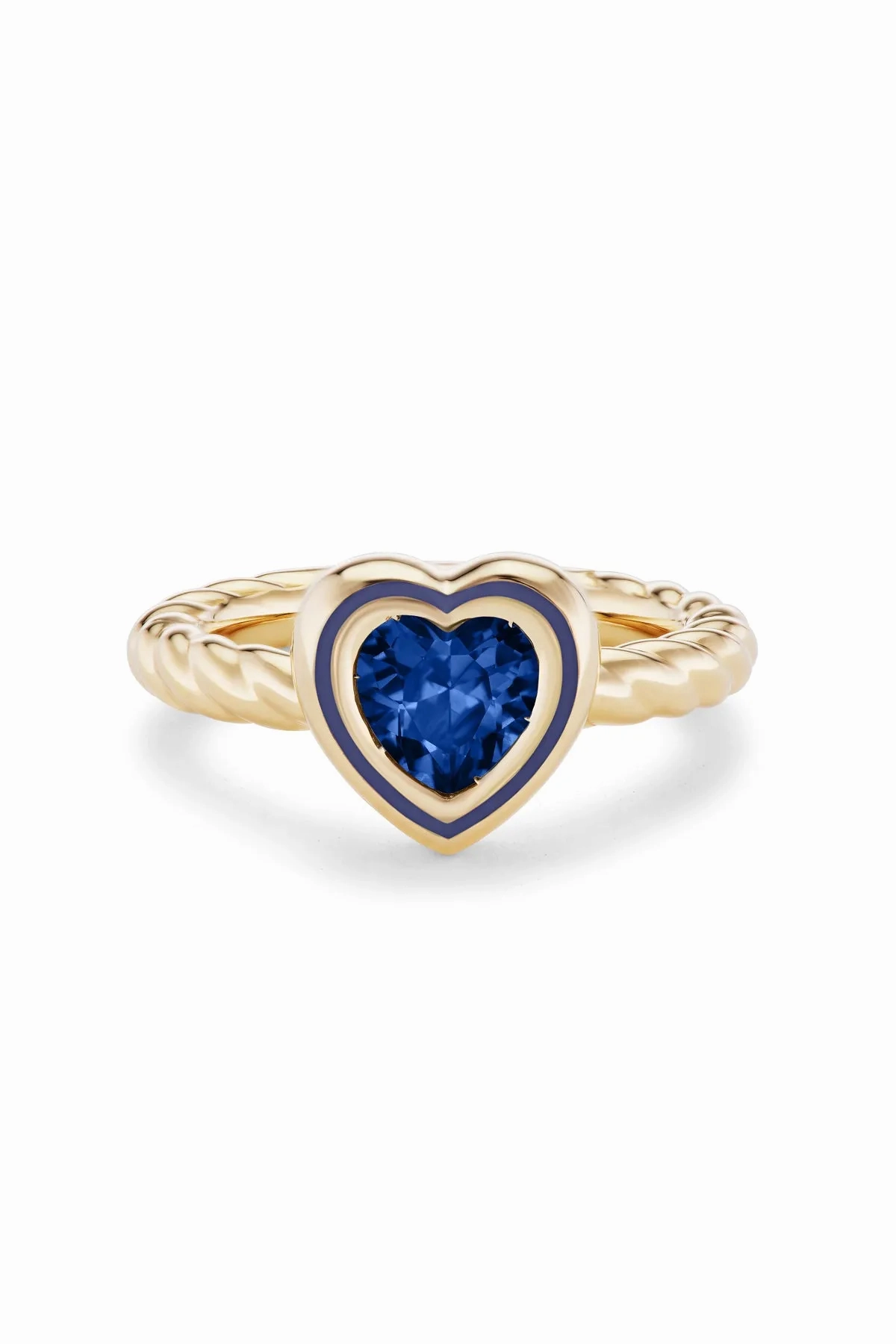 Madison Heart Bezel Stack Ring