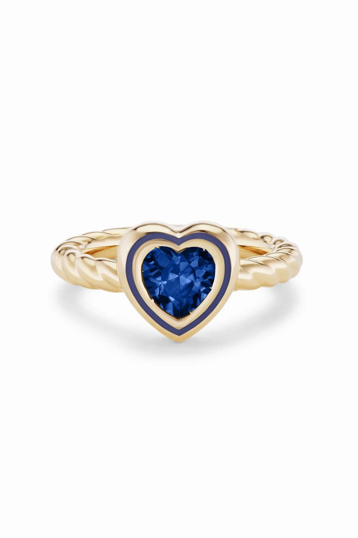 Madison Heart Bezel Stack Ring
