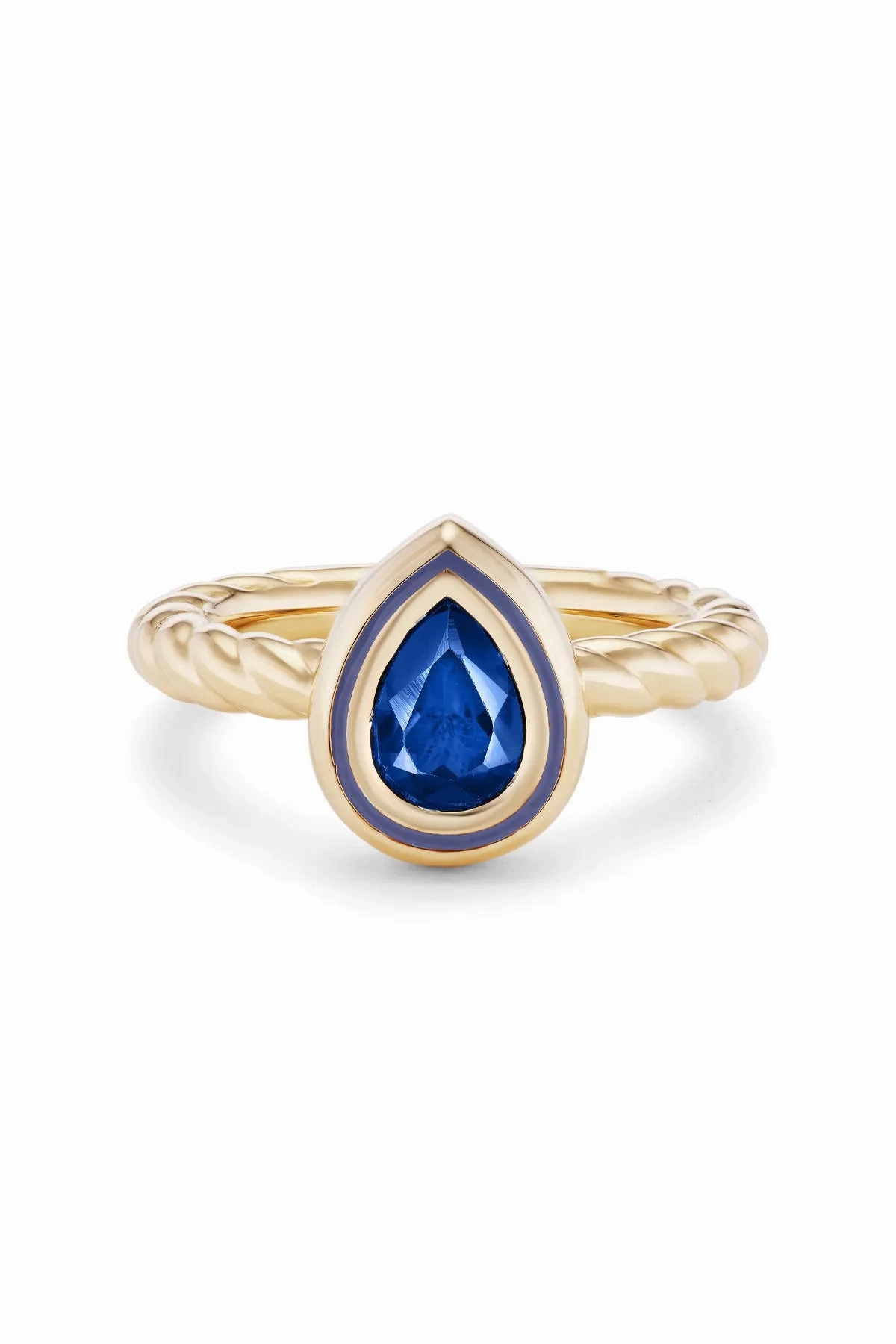 Madison Pear Bezel Stack Ring
