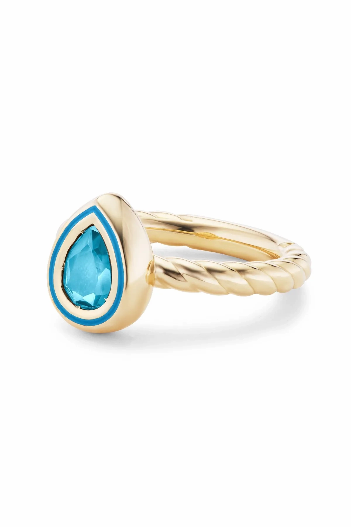 Madison Pear Bezel Stack Ring