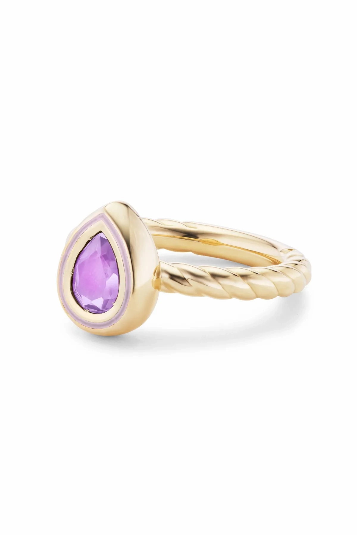 Madison Pear Bezel Stack Ring