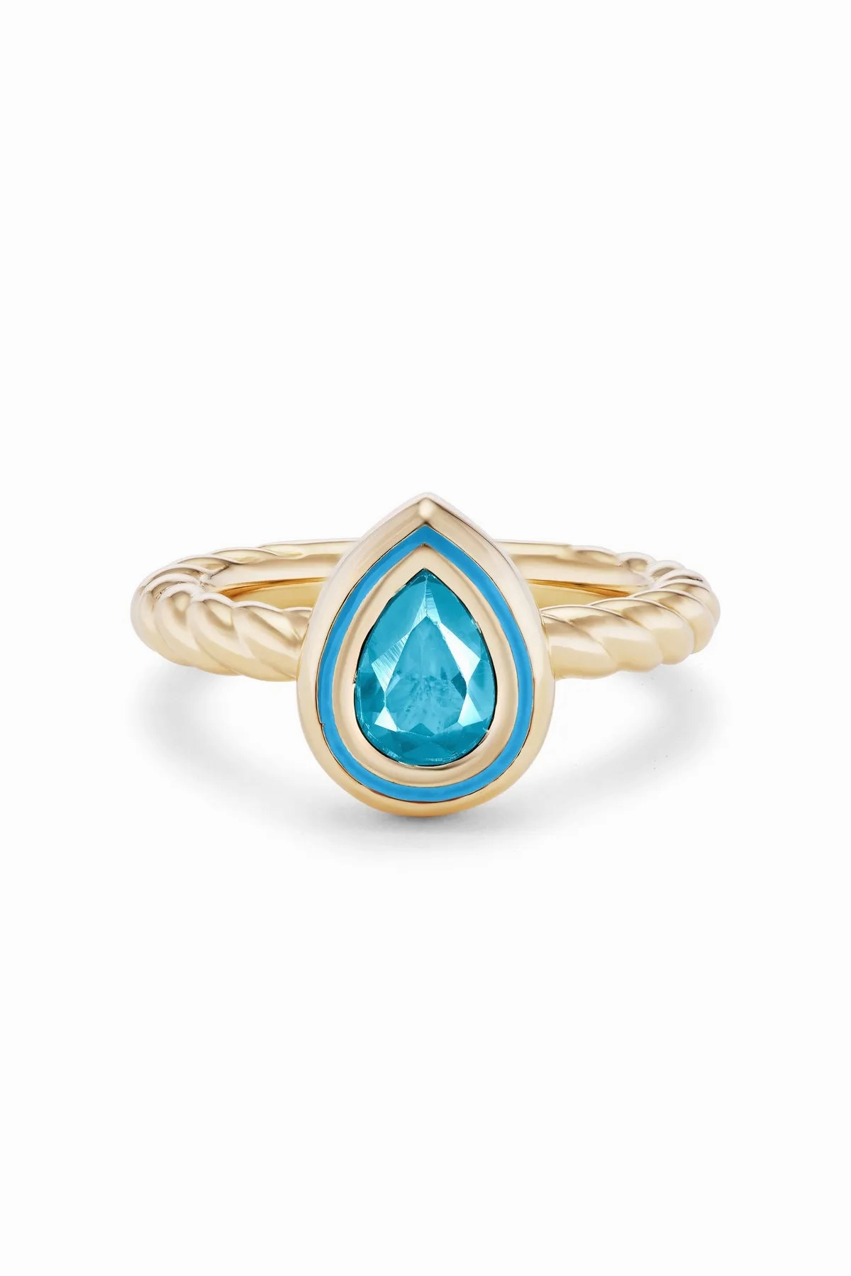 Madison Pear Bezel Stack Ring