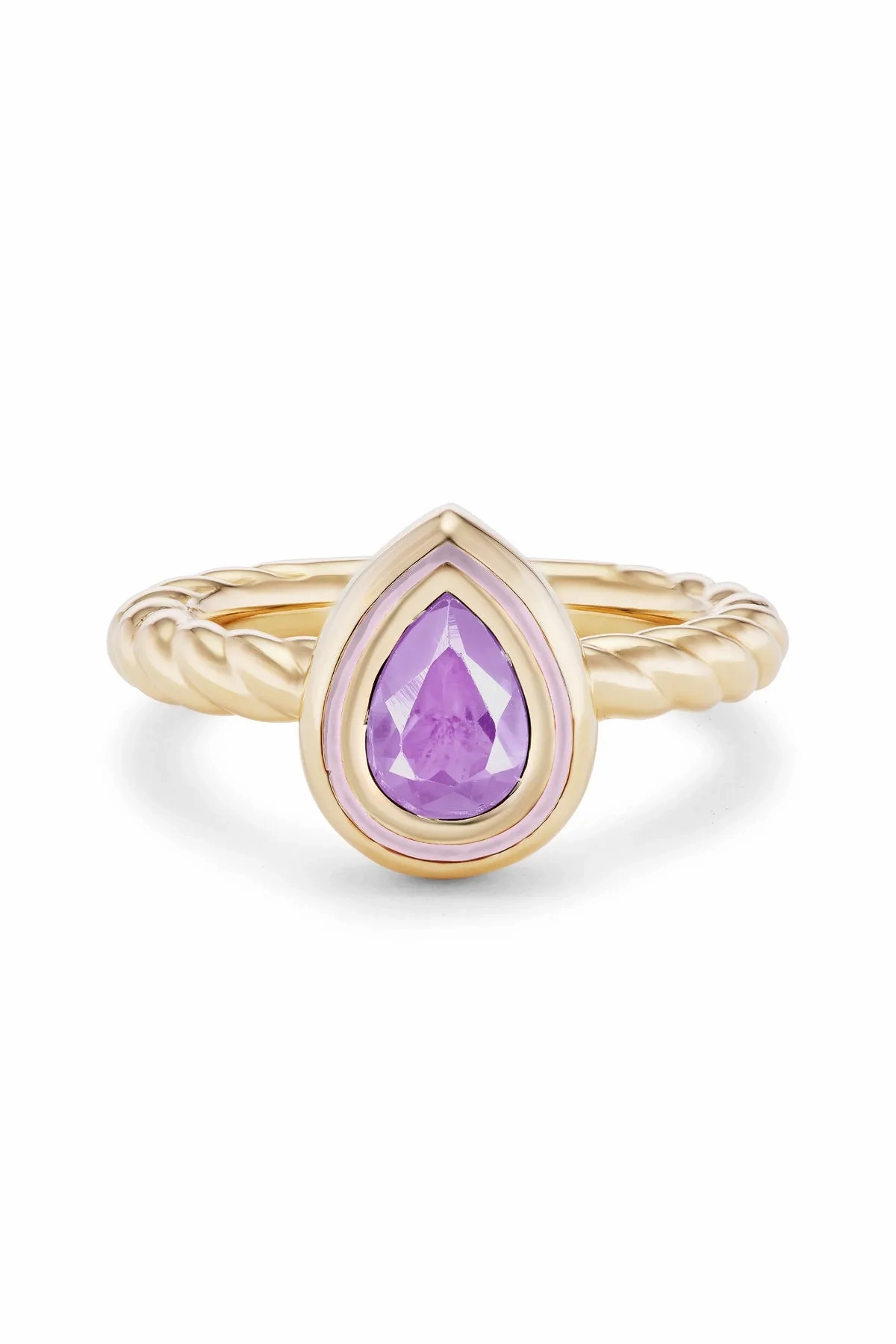 Madison Pear Bezel Stack Ring