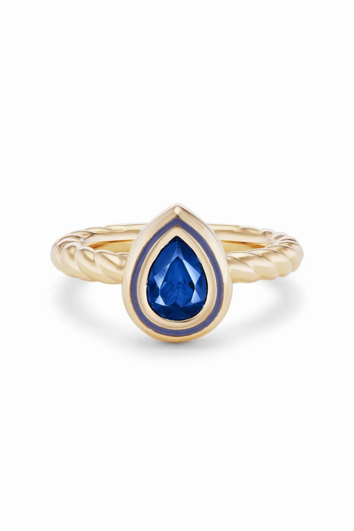 Madison Pear Bezel Stack Ring