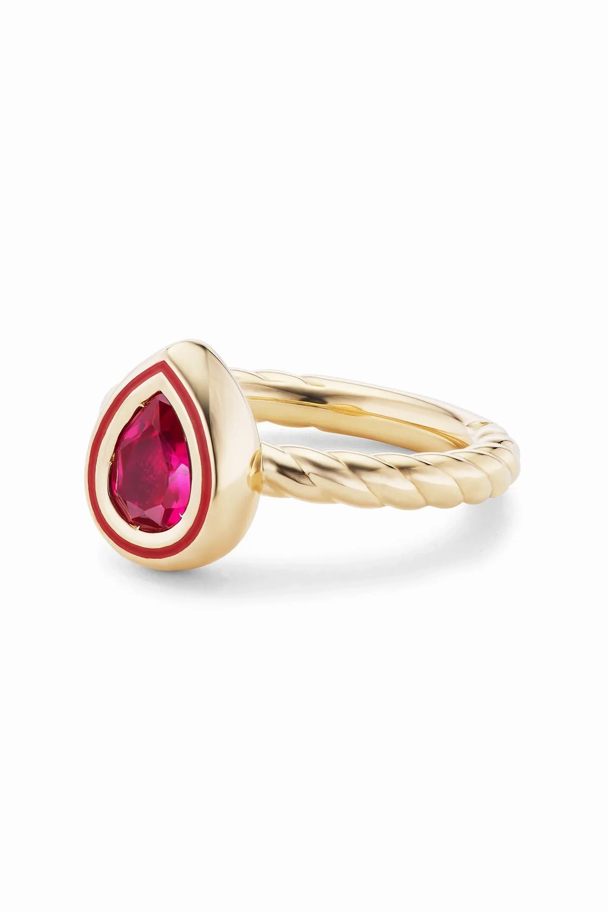 Madison Pear Bezel Stack Ring
