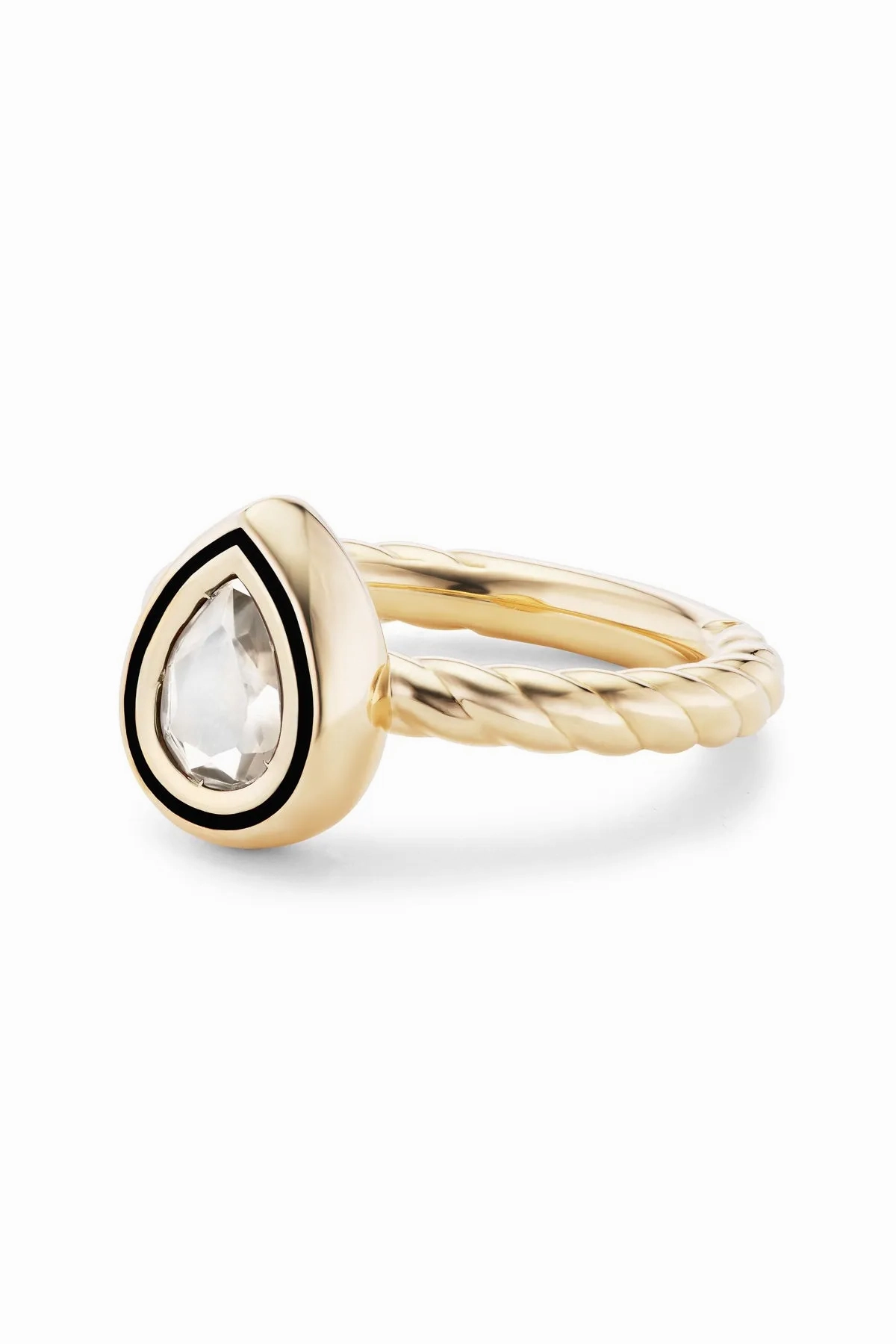 Madison Pear Bezel Stack Ring