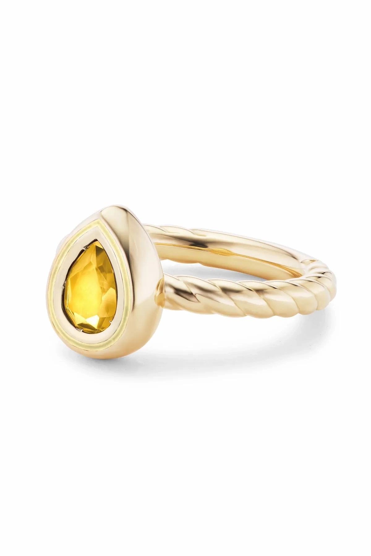 Madison Pear Bezel Stack Ring