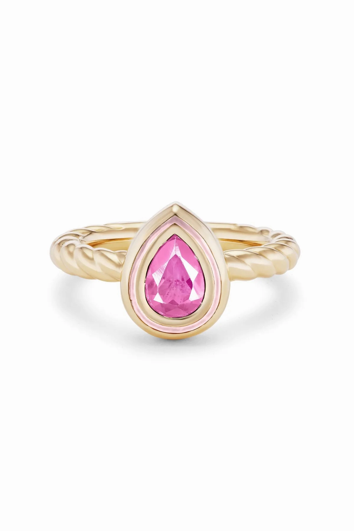 Madison Pear Bezel Stack Ring