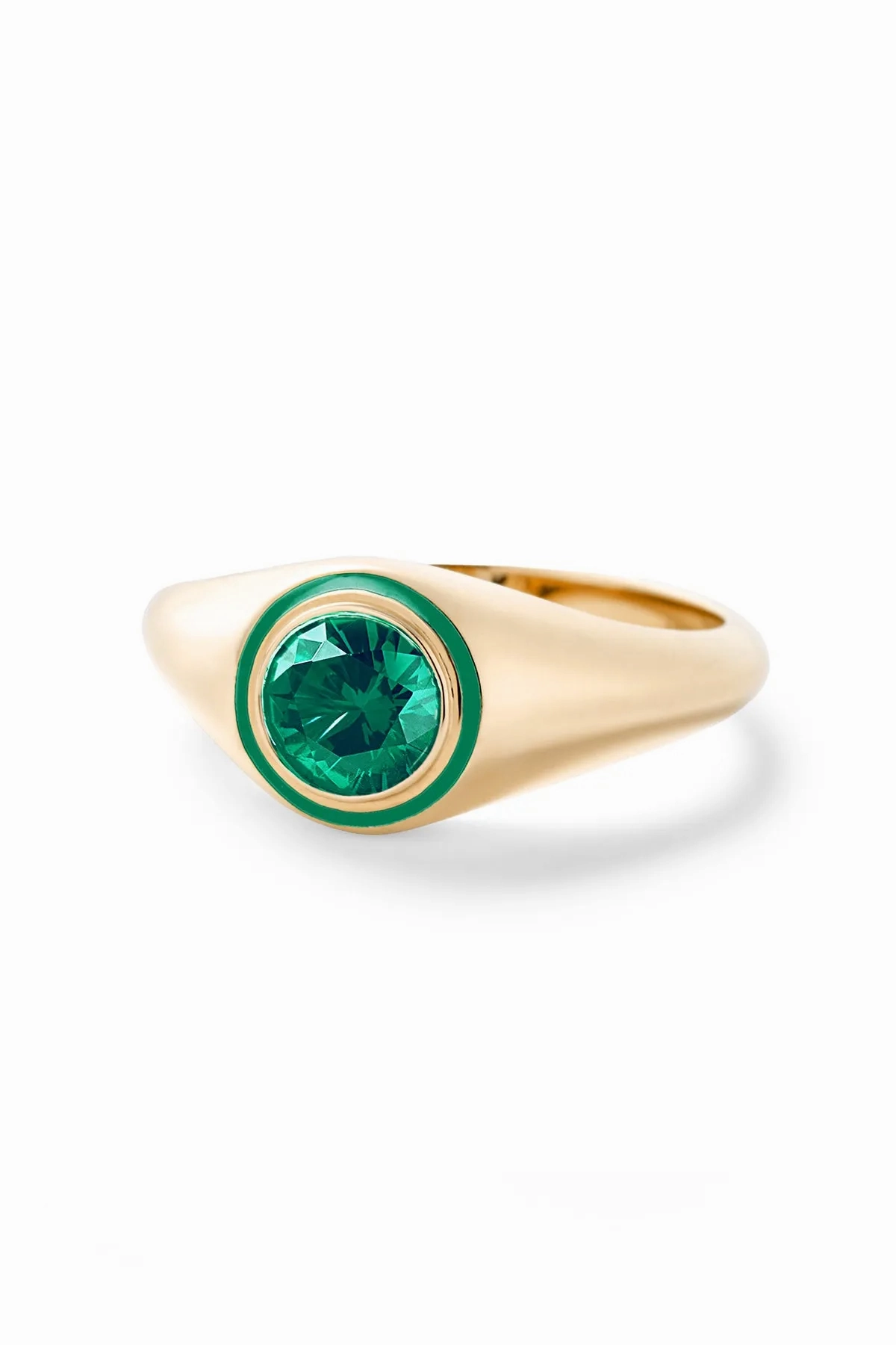 Madison Round Bezel Signet Ring