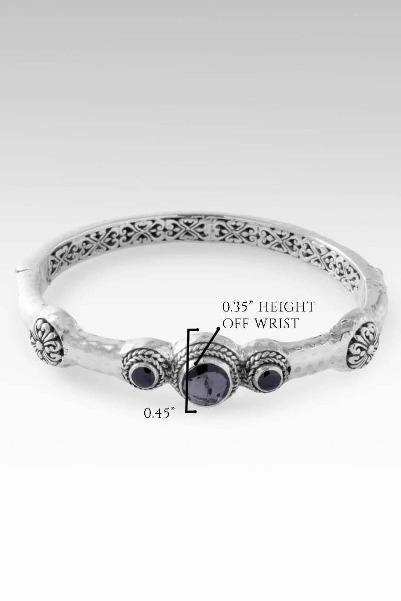 Make Your Light Shine Bangle? in Odyssey Black Knight? Mystic Quartz &amp; Black Spinel