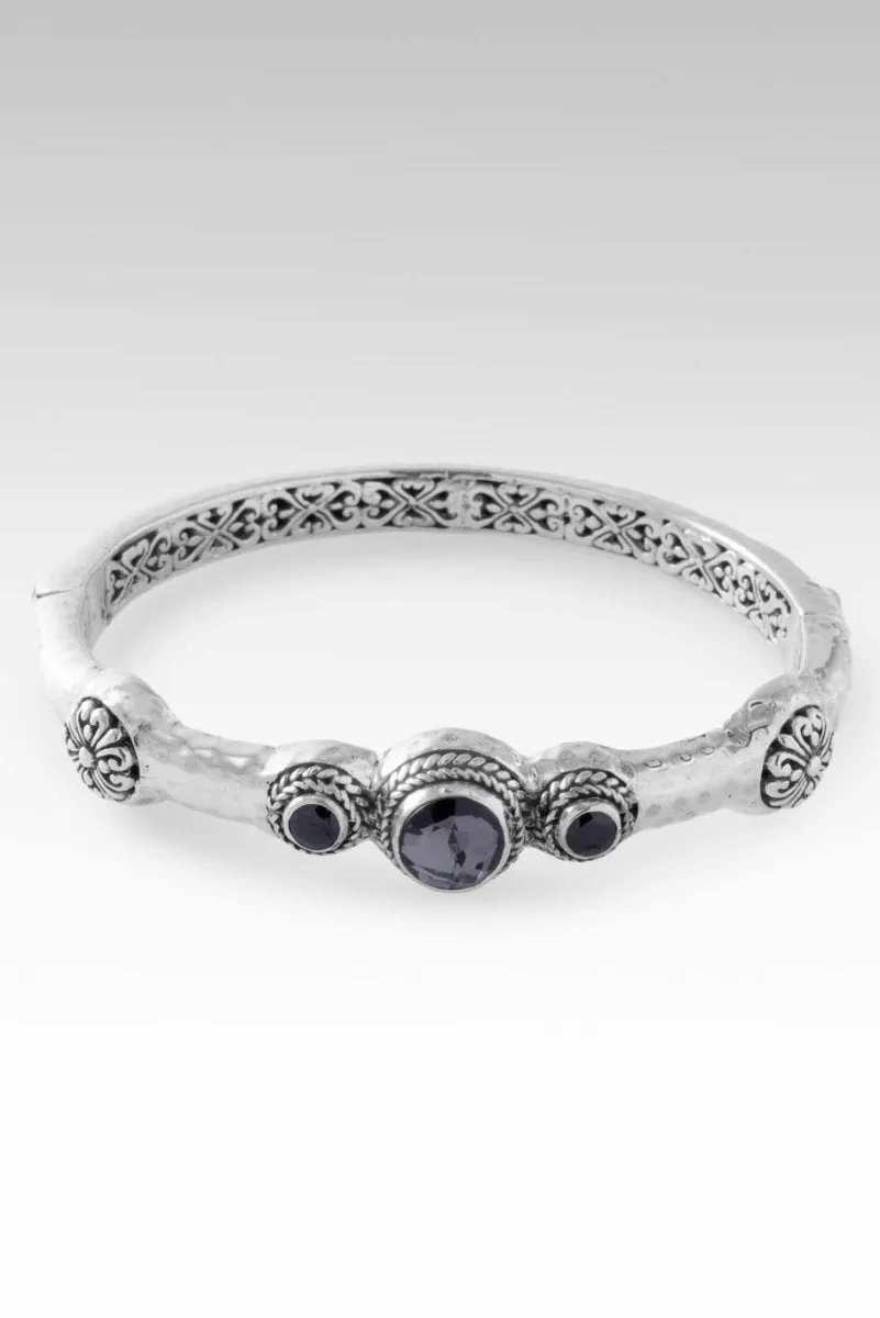 Make Your Light Shine Bangle? in Odyssey Black Knight? Mystic Quartz &amp; Black Spinel