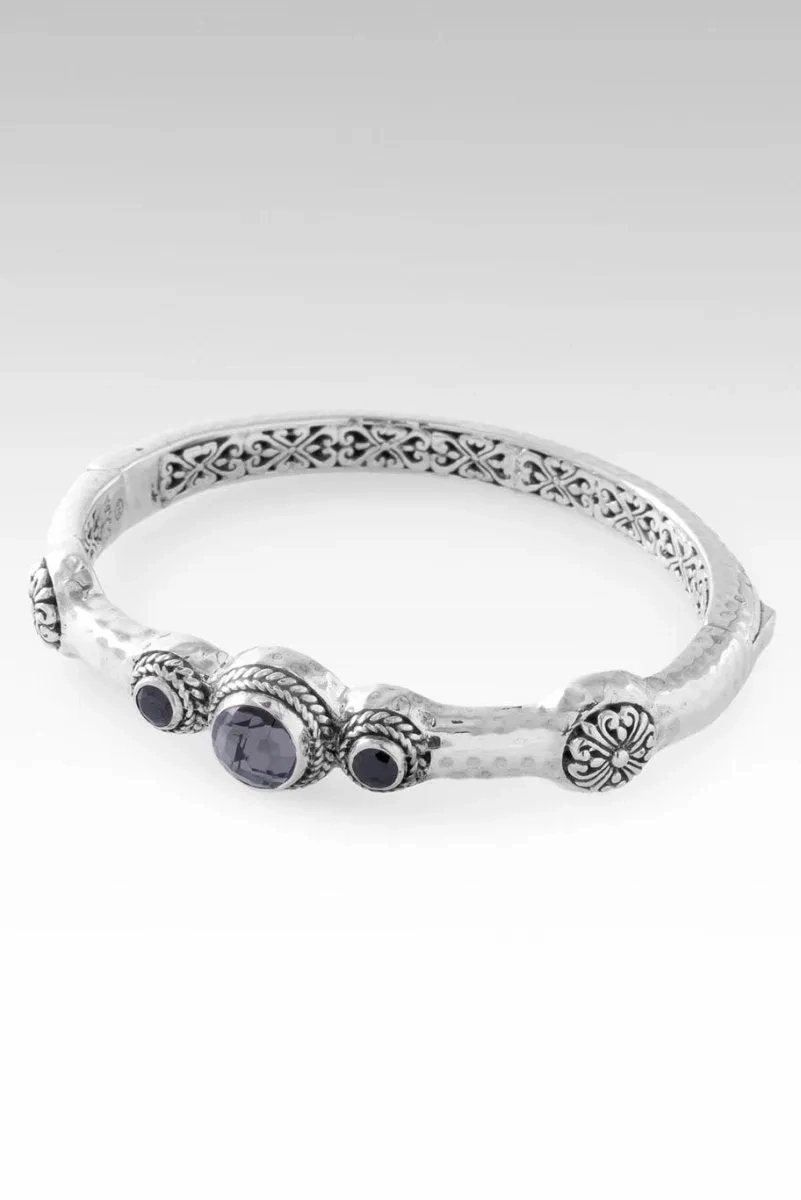 Make Your Light Shine Bangle? in Odyssey Black Knight? Mystic Quartz &amp; Black Spinel