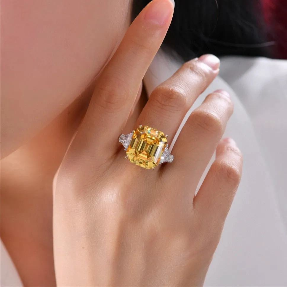 Malibu 10 Carat Canary Yellow Ring