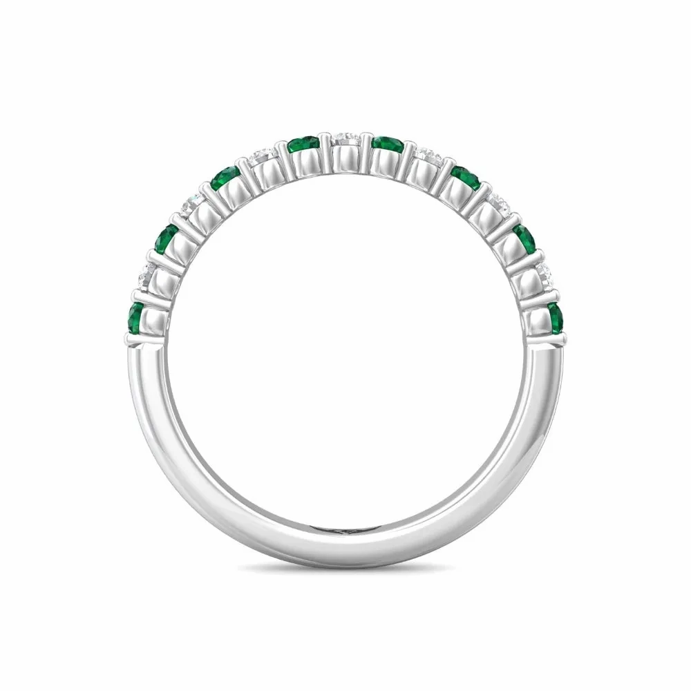 Martin Flyer 14k Gold Diamond &amp; Emerald Band