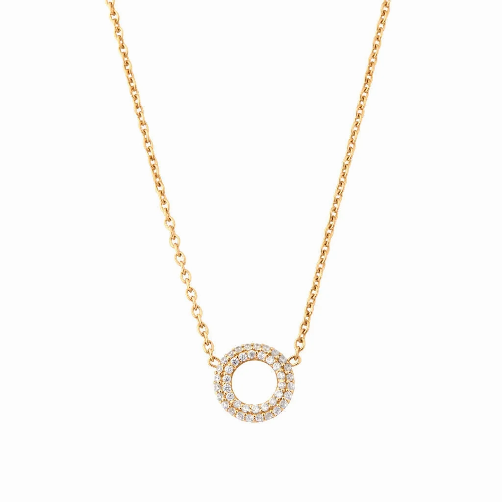 Matin 18K Gold Necklace w. 42 Diamonds