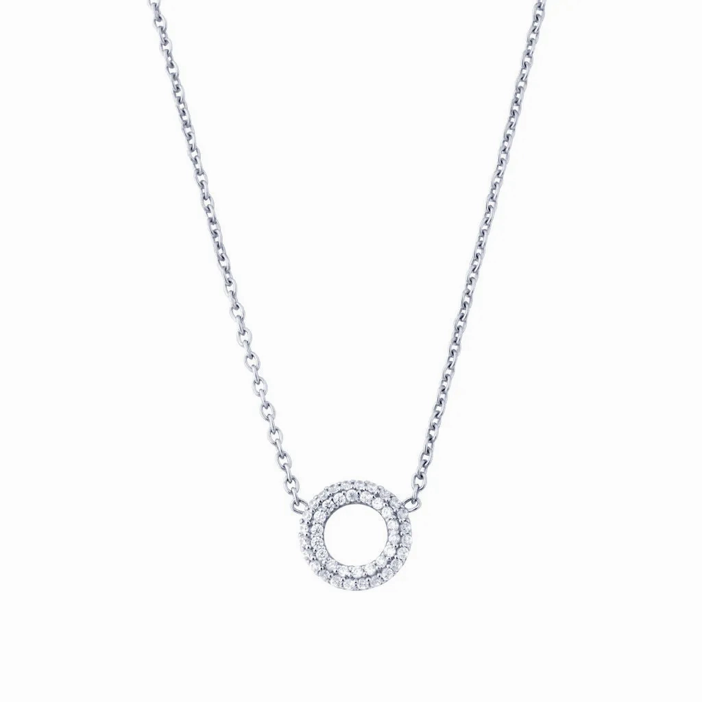 Matin 18K Whitegold Necklace w. 42 Diamonds
