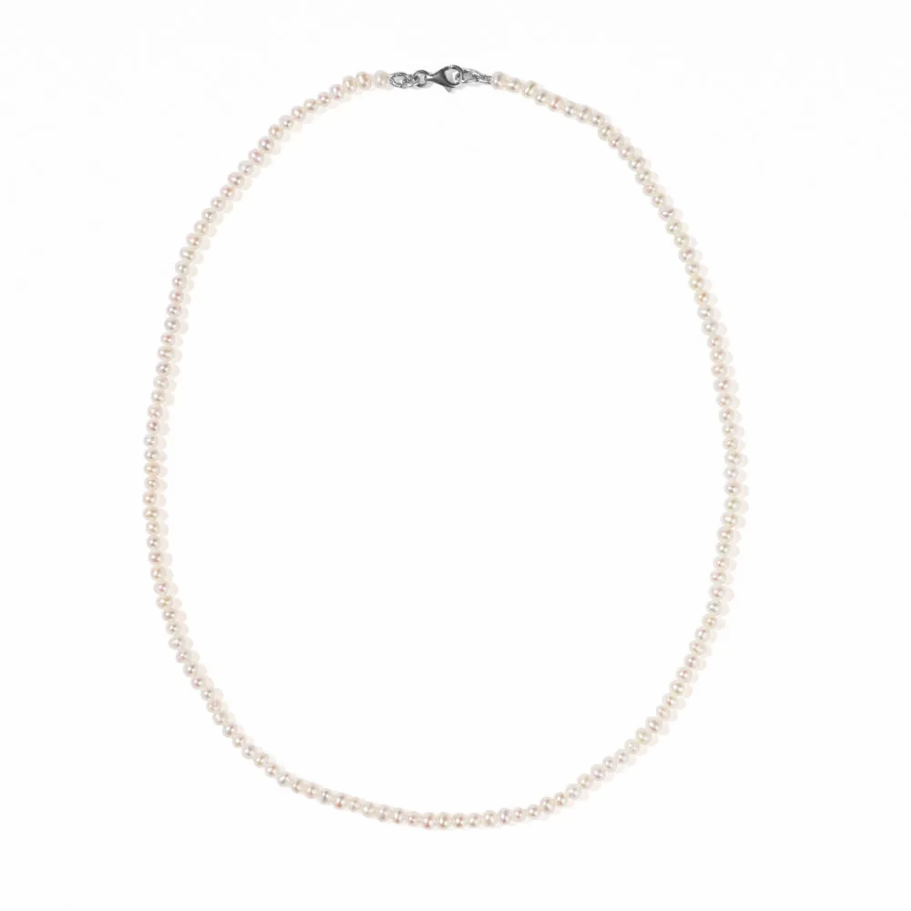 Meadowlark Micro Pearl Necklace - Sterling Silver