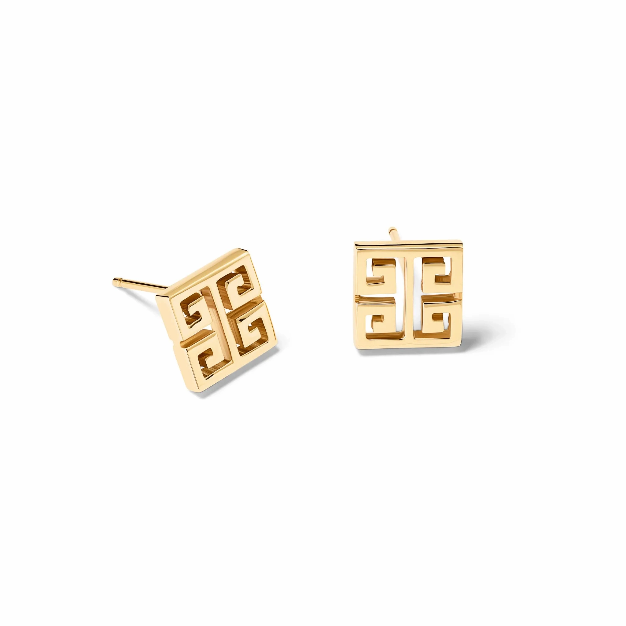 Meandros Stud Earrings Yellow Gold